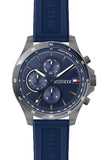 Buy Shop Tommy Hilfiger Bank Blue Dial Blue Rubber Strap Watch for Men - 1791721 USA Online