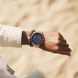 Buy Shop Tommy Hilfiger Bank Chronograph Blue Dial Silver Steel Strap Watch for Men - 1791718 USA Online