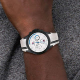 Buy Shop Tommy Hilfiger Bank Chronograph White Dial White Rubber Strap Watch for Men - 1791723 USA Online