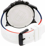 Buy Shop Tommy Hilfiger Bank Chronograph White Dial White Rubber Strap Watch for Men - 1791723 USA Online