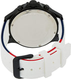 Buy Shop Tommy Hilfiger Bank Chronograph White Dial White Rubber Strap Watch for Men - 1791723 USA Online