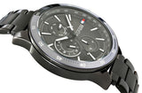 Buy Shop Tommy Hilfiger Bank Grey Dial Grey Steel Strap Watch for Men - 1791719 USA Online