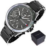 Buy Shop Tommy Hilfiger Bank Grey Dial Grey Steel Strap Watch for Men - 1791719 USA Online