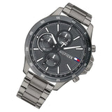 Buy Shop Tommy Hilfiger Bank Grey Dial Grey Steel Strap Watch for Men - 1791719 USA Online