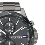 Buy Shop Tommy Hilfiger Bank Grey Dial Grey Steel Strap Watch for Men - 1791719 USA Online