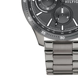 Buy Shop Tommy Hilfiger Bank Grey Dial Grey Steel Strap Watch for Men - 1791719 USA Online