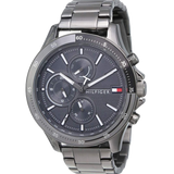 Buy Shop Tommy Hilfiger Bank Grey Dial Grey Steel Strap Watch for Men - 1791719 USA Online