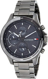 Buy Shop Tommy Hilfiger Bank Grey Dial Grey Steel Strap Watch for Men - 1791719 USA Online