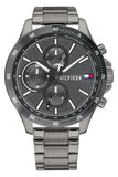Buy Shop Tommy Hilfiger Bank Grey Dial Grey Steel Strap Watch for Men - 1791719 USA Online