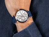 Buy Shop Tommy Hilfiger Bank Multifunction Quartz White Dial Blue Rubber Strap Watch for Men - 1791778 USA Online