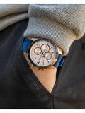 Buy Shop Tommy Hilfiger Bank Multifunction Quartz White Dial Blue Rubber Strap Watch for Men - 1791778 USA Online