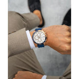 Buy Shop Tommy Hilfiger Bank Multifunction Quartz White Dial Blue Rubber Strap Watch for Men - 1791778 USA Online