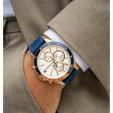 Buy Shop Tommy Hilfiger Bank Multifunction Quartz White Dial Blue Rubber Strap Watch for Men - 1791778 USA Online