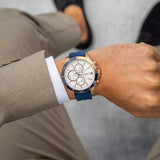 Buy Shop Tommy Hilfiger Bank Multifunction Quartz White Dial Blue Rubber Strap Watch for Men - 1791778 USA Online