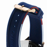 Buy Shop Tommy Hilfiger Bank Multifunction Quartz White Dial Blue Rubber Strap Watch for Men - 1791778 USA Online