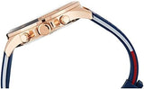 Buy Shop Tommy Hilfiger Bank Multifunction Quartz White Dial Blue Rubber Strap Watch for Men - 1791778 USA Online
