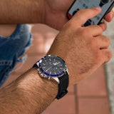 Buy Shop Tommy Hilfiger Bank Quartz Black Dial Black Rubber Strap Watch for Men - 1791724 USA Online