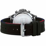 Buy Shop Tommy Hilfiger Bank Quartz Black Dial Black Rubber Strap Watch for Men - 1791724 USA Online