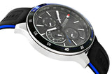 Buy Shop Tommy Hilfiger Bank Quartz Black Dial Black Rubber Strap Watch for Men - 1791724 USA Online