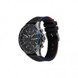 Buy Shop Tommy Hilfiger Bank Quartz Black Dial Black Rubber Strap Watch for Men - 1791724 USA Online