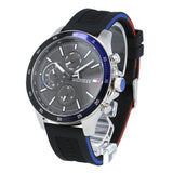 Buy Shop Tommy Hilfiger Bank Quartz Black Dial Black Rubber Strap Watch for Men - 1791724 USA Online