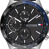 Buy Shop Tommy Hilfiger Bank Quartz Black Dial Black Rubber Strap Watch for Men - 1791724 USA Online