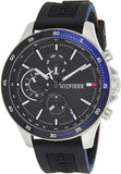 Buy Shop Tommy Hilfiger Bank Quartz Black Dial Black Rubber Strap Watch for Men - 1791724 USA Online