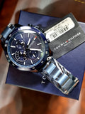 Buy Shop Tommy Hilfiger Bank Quartz Blue Dial Blue Steel Strap Watch for Men - 1791720 USA Online