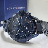 Buy Shop Tommy Hilfiger Bank Quartz Blue Dial Blue Steel Strap Watch for Men - 1791720 USA Online