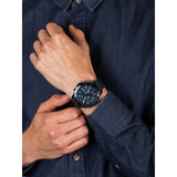 Buy Shop Tommy Hilfiger Bank Quartz Blue Dial Blue Steel Strap Watch for Men - 1791720 USA Online