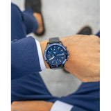 Buy Shop Tommy Hilfiger Bank Quartz Blue Dial Blue Steel Strap Watch for Men - 1791720 USA Online
