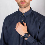 Buy Shop Tommy Hilfiger Bank Quartz Blue Dial Blue Steel Strap Watch for Men - 1791720 USA Online