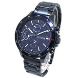 Buy Shop Tommy Hilfiger Bank Quartz Blue Dial Blue Steel Strap Watch for Men - 1791720 USA Online