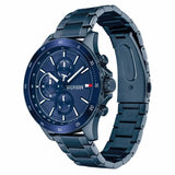 Buy Shop Tommy Hilfiger Bank Quartz Blue Dial Blue Steel Strap Watch for Men - 1791720 USA Online