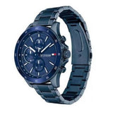 Buy Shop Tommy Hilfiger Bank Quartz Blue Dial Blue Steel Strap Watch for Men - 1791720 USA Online