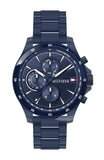 Buy Shop Tommy Hilfiger Bank Quartz Blue Dial Blue Steel Strap Watch for Men - 1791720 USA Online