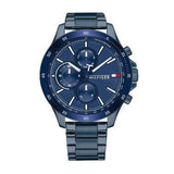 Buy Shop Tommy Hilfiger Bank Quartz Blue Dial Blue Steel Strap Watch for Men - 1791720 USA Online
