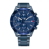 Buy Shop Tommy Hilfiger Bank Quartz Blue Dial Blue Steel Strap Watch for Men - 1791720 USA Online