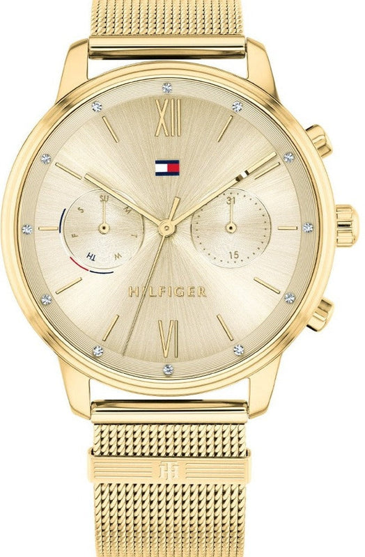 Buy Shop Tommy Hilfiger Blake Quartz Gold Dial Gold Mesh Bracelet Watch for Women - 1782302 USA Online