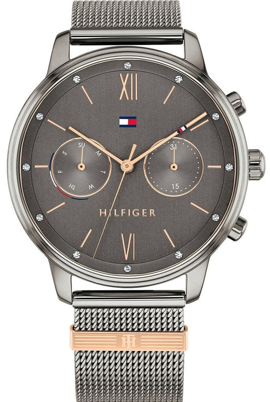 Buy Shop Tommy Hilfiger Blake Quartz Grey Dial Silver Mesh Bracelet Watch for Men - 1782304 USA Online
