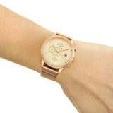 Buy Shop Tommy Hilfiger Blake Chronograph Rose Gold Dial Rose Gold Mesh Bracelet Watch For Women - 1781907 USA Online