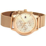 Buy Shop Tommy Hilfiger Blake Chronograph Rose Gold Dial Rose Gold Mesh Bracelet Watch For Women - 1781907 USA Online