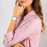 Buy Shop Tommy Hilfiger Blake Chronograph Silver Dial Pink Leather Strap Watch For Women - 1781906 USA Online