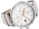 Buy Shop Tommy Hilfiger Blake Chronograph Silver Dial Pink Leather Strap Watch For Women - 1781906 USA Online