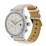 Buy Shop Tommy Hilfiger Blake Chronograph Silver Dial Pink Leather Strap Watch For Women - 1781906 USA Online