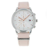Buy Shop Tommy Hilfiger Blake Chronograph Silver Dial Pink Leather Strap Watch For Women - 1781906 USA Online