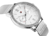 Buy Shop Tommy Hilfiger Blake Diamonds Silver Dial Silver Mesh Bracelet Watch for Women - 1782301 USA Online