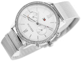 Buy Shop Tommy Hilfiger Blake Diamonds Silver Dial Silver Mesh Bracelet Watch for Women - 1782301 USA Online
