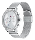 Buy Shop Tommy Hilfiger Blake Diamonds Silver Dial Silver Mesh Bracelet Watch for Women - 1782301 USA Online