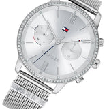 Buy Shop Tommy Hilfiger Blake Diamonds Silver Dial Silver Mesh Bracelet Watch for Women - 1782301 USA Online